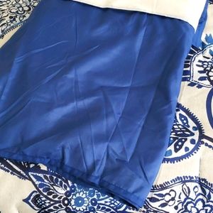 New King Blue Bed Skirt 15 "
